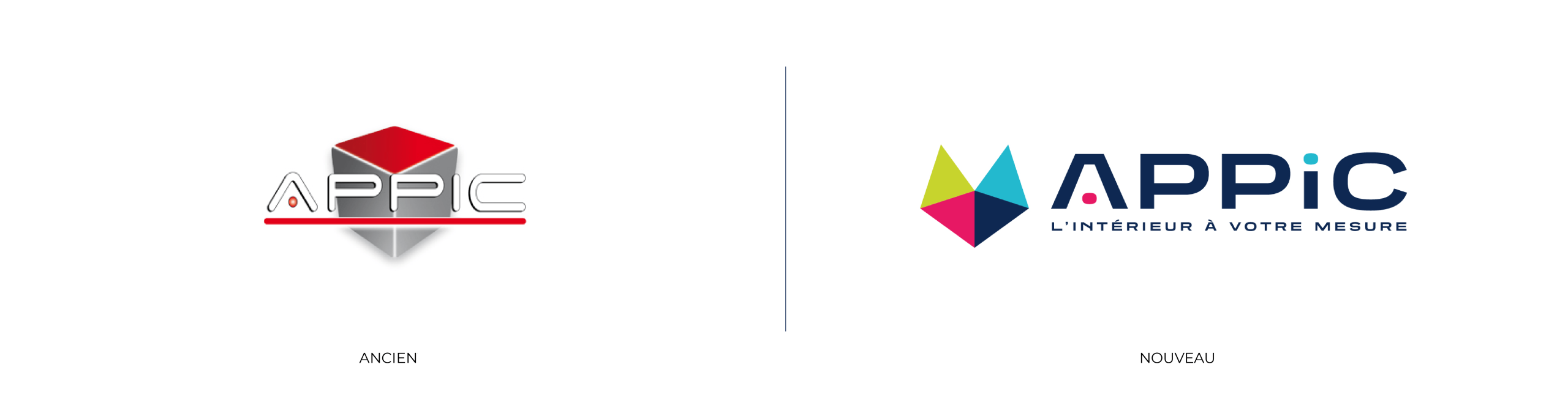 avant apres APPIC rebranding