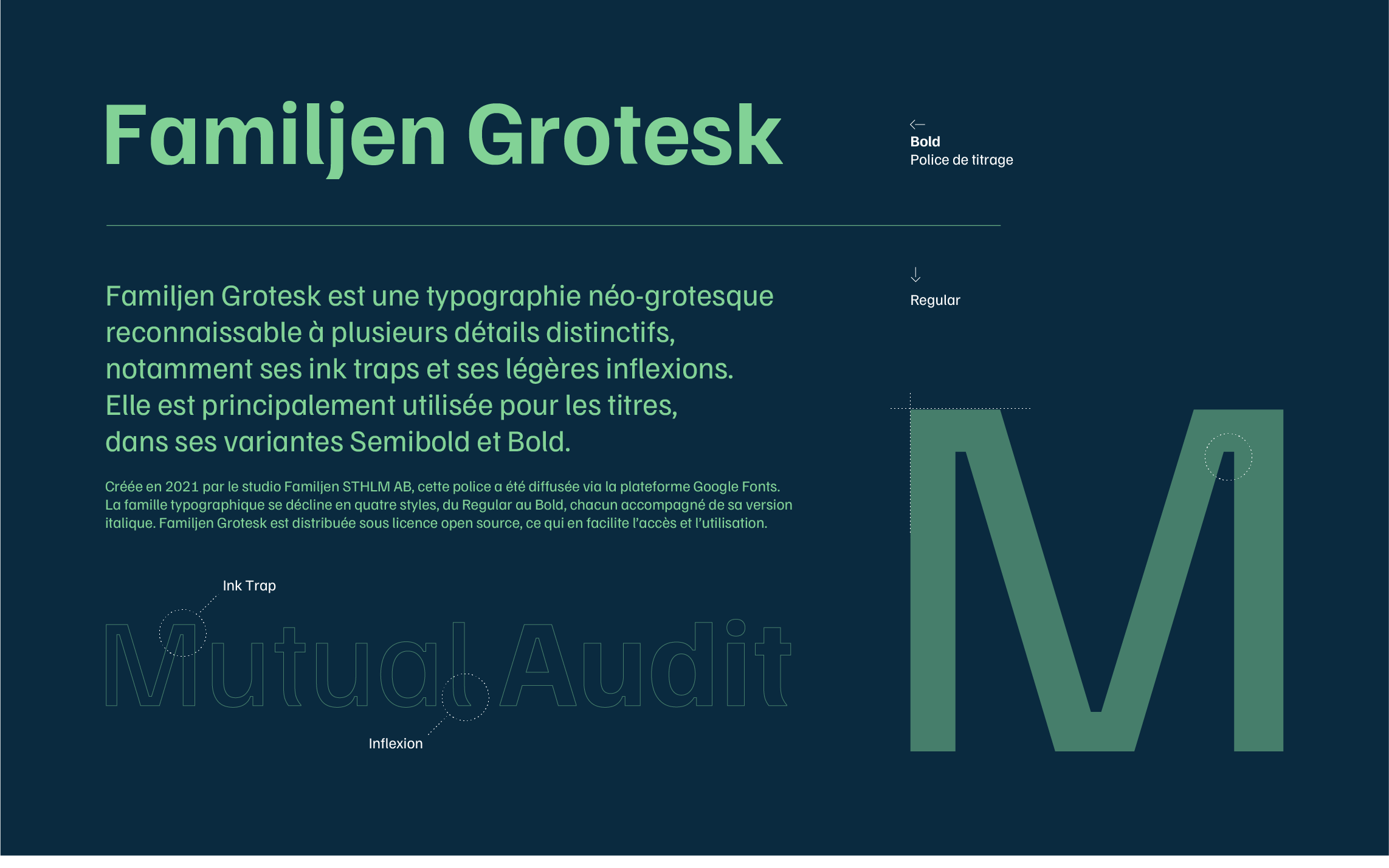 Typographie mutual audit - identité de marque