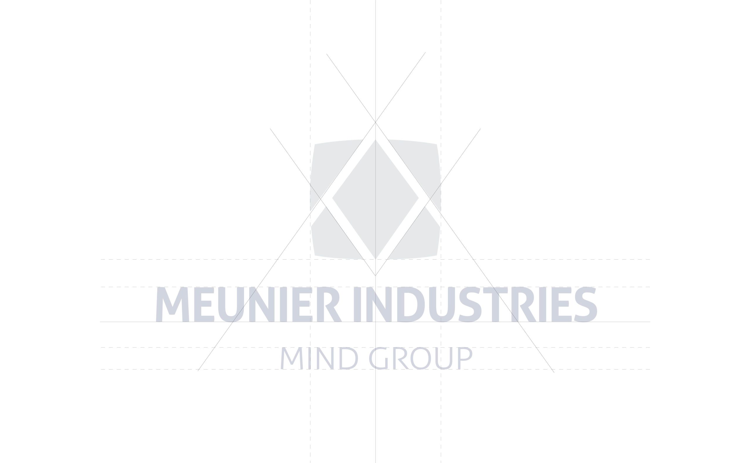 Construction du logo Meunier Industries